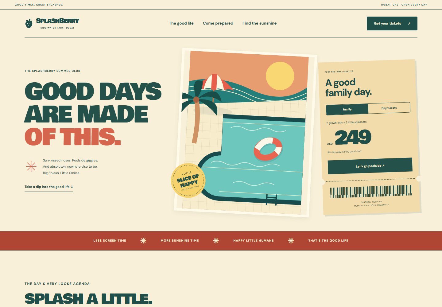 Endless Summer: a vintage pool poster and a nostalgic booking ticket